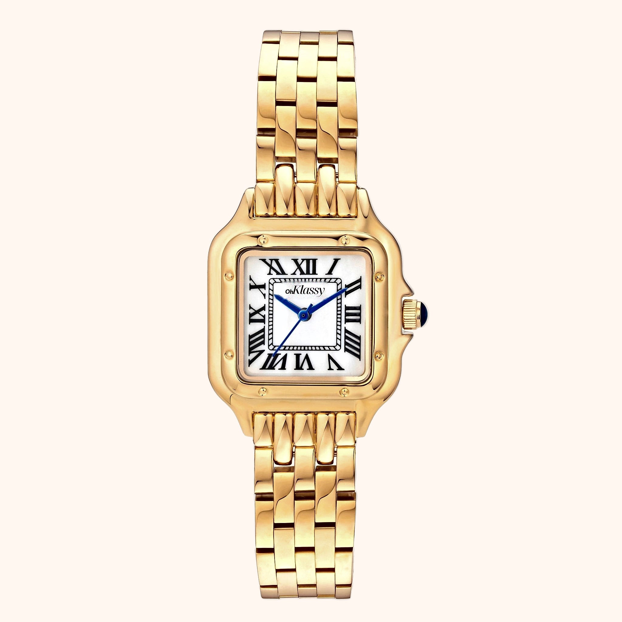 OhKlassy Victoria Gold women's vintage-inspired watch, front view