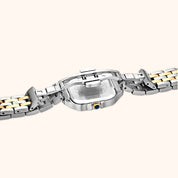 OhKlassy Victoria Two Tone women's vintage-inspired watch, bracelet and clasp detail