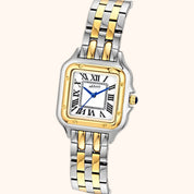 OhKlassy Victoria Two Tone women's vintage-inspired watch, dial close-up