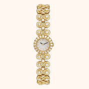 OhKlassy Viera Gold women's vintage-inspired watch, front view