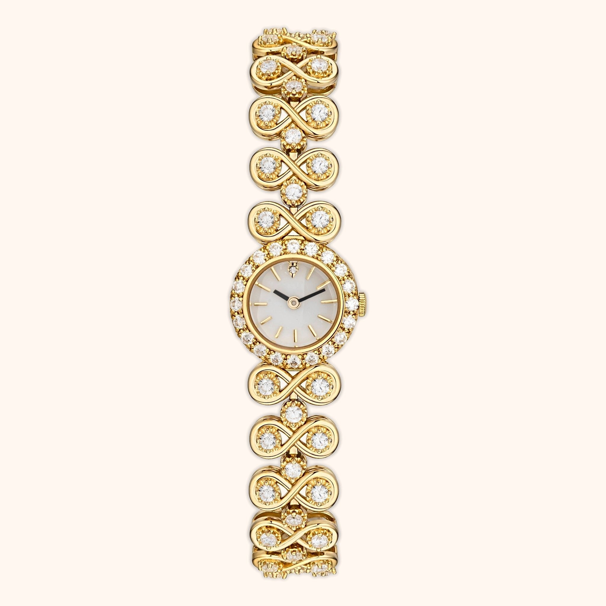 OhKlassy Viera Gold vintage-geïnspireerd dameshorloge, vooraanzicht