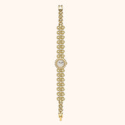 OhKlassy Viera Gold women's vintage-inspired watch, full length view
