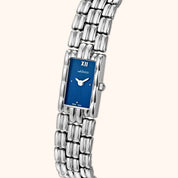 OhKlassy Yasmina Silver women's vintage-inspired watch, angled side view