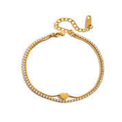 Lucine Herz-Armband | 18K vergoldet