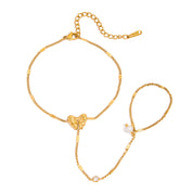 Alana Bow Ring-Armband | 18K vergoldet