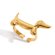 Thessaly Dackel Ring | 18K Gold-Plated