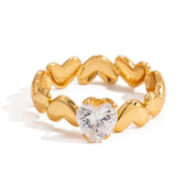 Celestine Herz Ring | 18K Gold-Plated