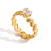 Celestine Herz Ring | 18K Gold-Plated