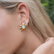 Clara Sunburst Ohrstecker | 18K vergoldet