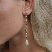 Boucles d'oreilles pendantes Althena | plaqué or 18K