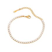 Alaina Tennis Bracelet | plaqué or 18K