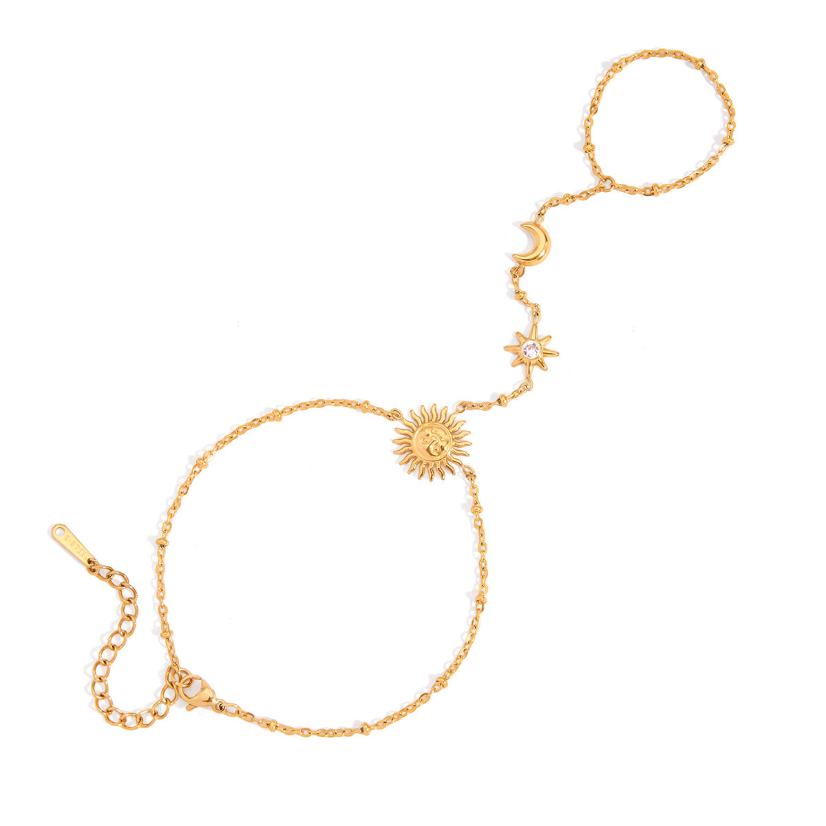 Solara Luna Ring Bracelet | plaqué or 18K