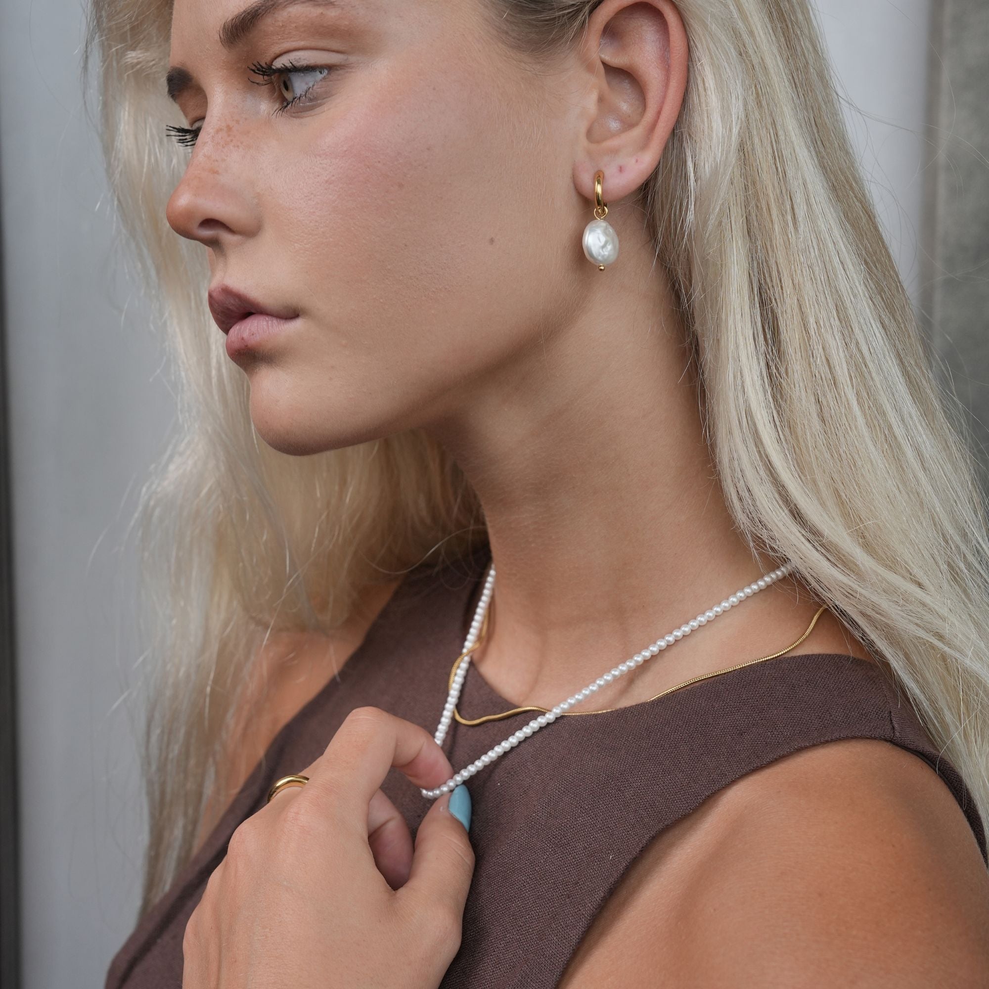 Serilda - Boucles d'oreilles pièces de monnaie - Plaqué or 18 carats