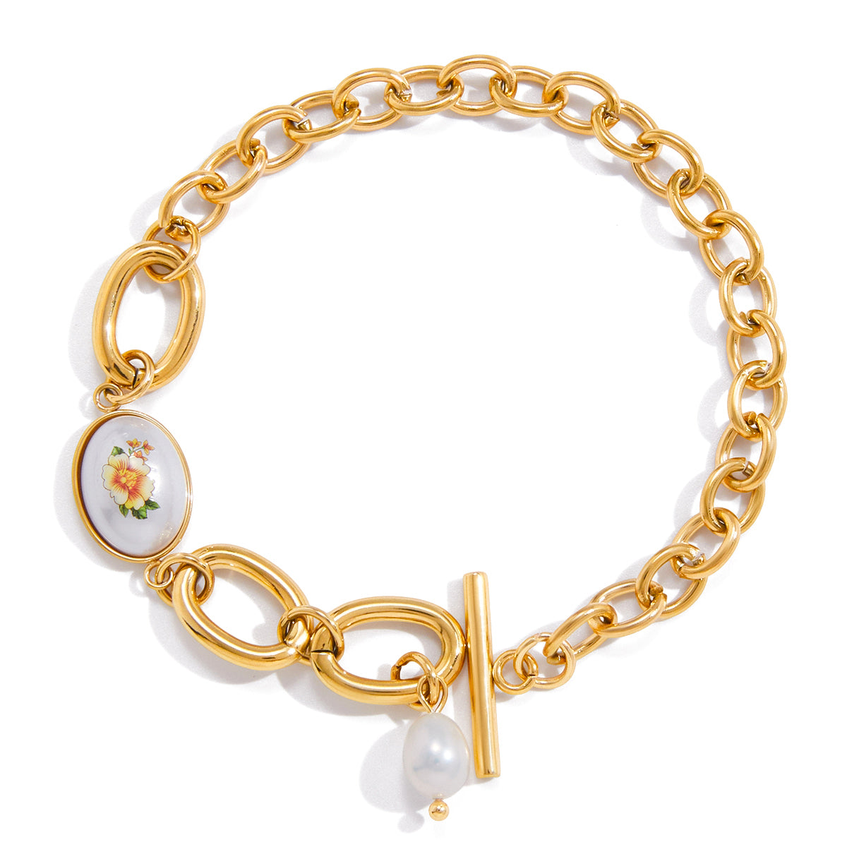 Bracelet à breloques Monaco | Plaqué or 18 carats