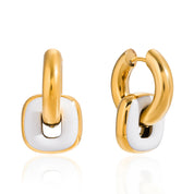 עגילי קישור אזליאה | מצופים זהב 18 קראט