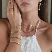 Bracciale Cleo con increspatura - placcato oro 18 carati