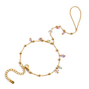 Bracciale ad anello con gemme Isabelle - placcato oro 18 carati