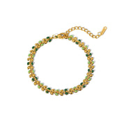 Bracciale a foglie Elowen | Placcato oro 18 carati