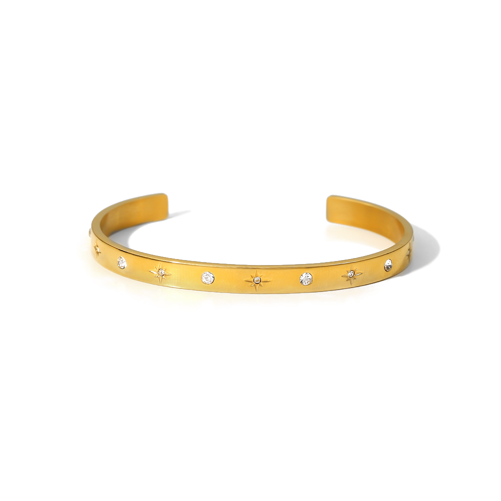 Astra Star Manchet Armband | 18K Goud