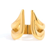 Gaelle sculpturale manchetring | 18K Goud