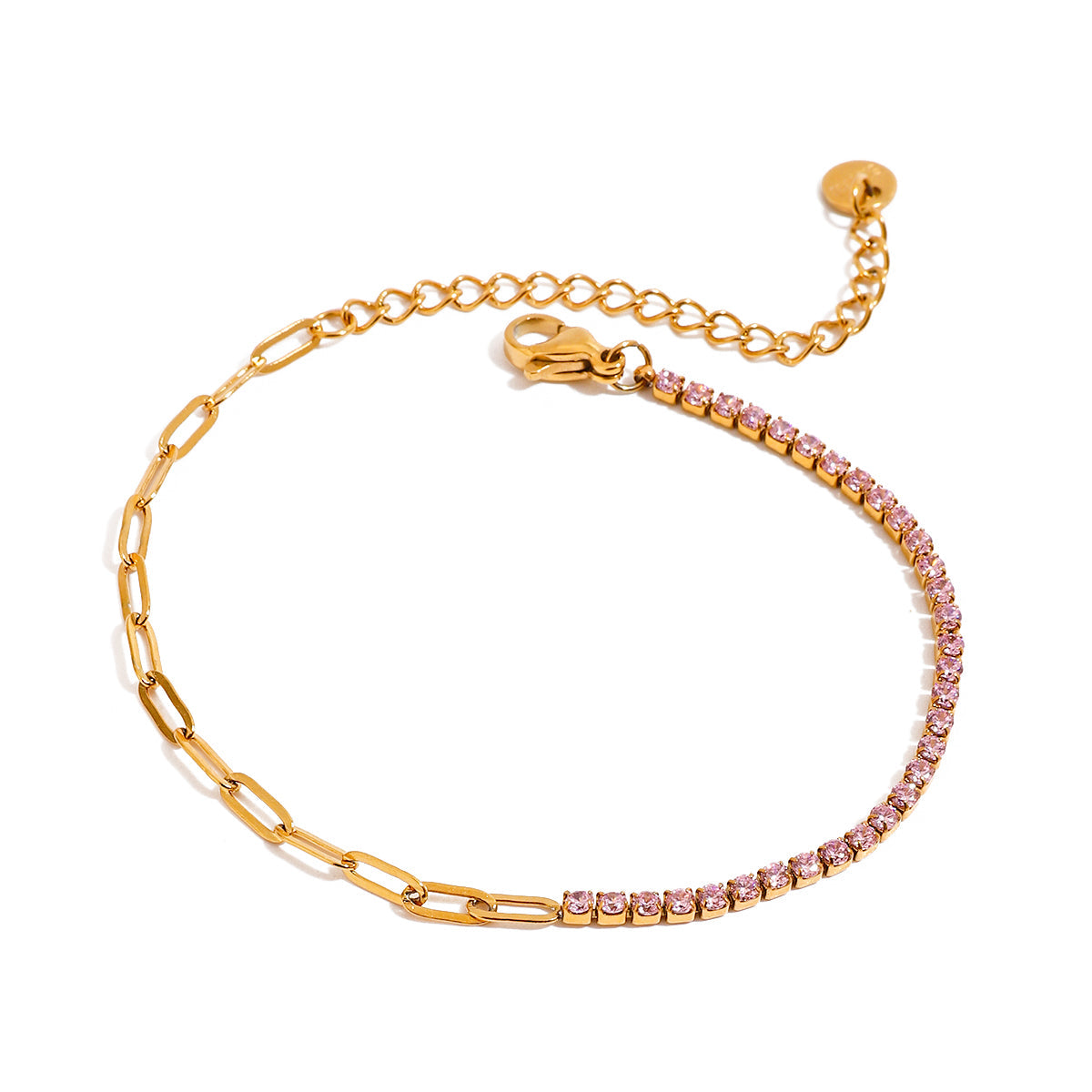 Valen Blush kedjearmband | 18K guldpläterat
